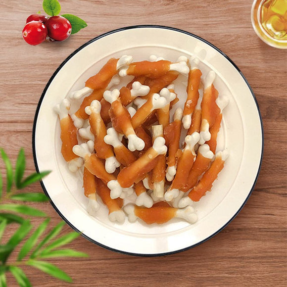 Snacks para Perros Pollo Envuelto en Huesos de Leche 400g