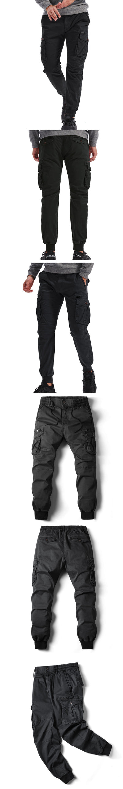 Pantalones de Trabajo Slim Fit Multibolsillos para Hombre - Image 16