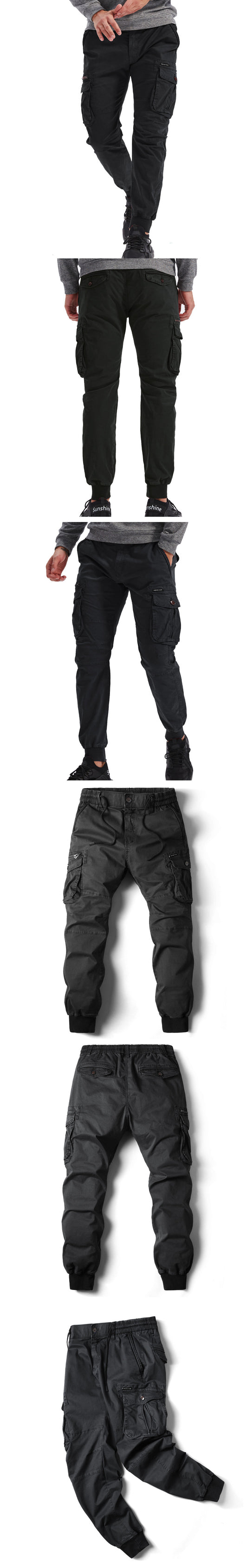 Pantalones de Trabajo Slim Fit Multibolsillos para Hombre - Image 16