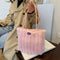 Bolso Tote Grande de Felpa para Otoño e Invierno