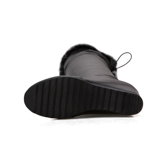 Botas Altas Invierno Mujer con Cuña y Forro Peludo - Image 12