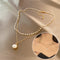 Collar de Perlas Doble Capa para Verano - Cadena de Clavícula Moda INS