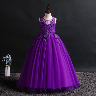 Vestido Princesa Elegante sin Mangas con Borlas Bordadas - Image 5