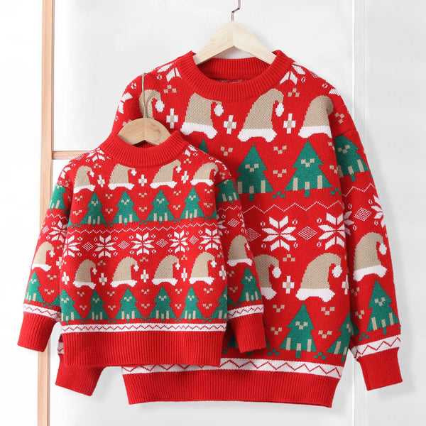 Suéter Navideño Cuello Redondo - Diseño Árbol de Invierno