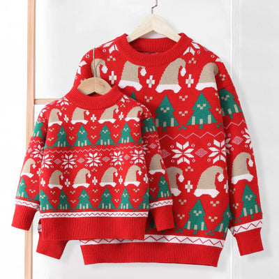 Suéter Navideño Cuello Redondo - Diseño Árbol de Invierno
