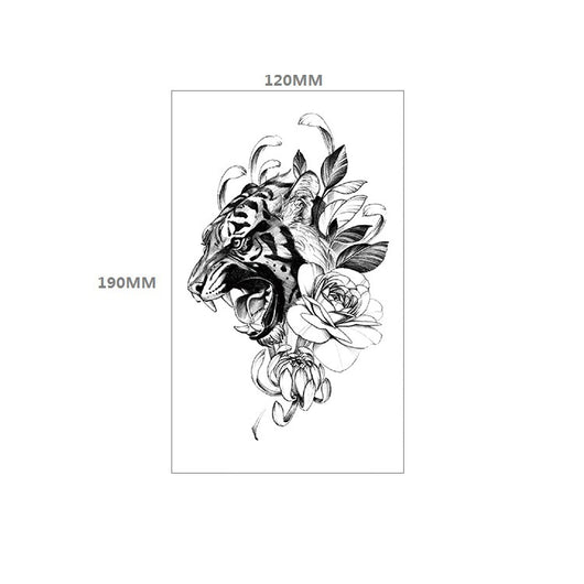 Tatuaje Temporal Floral Impermeable Rosa Negra - Diseño Totem Personalizable - Image 15