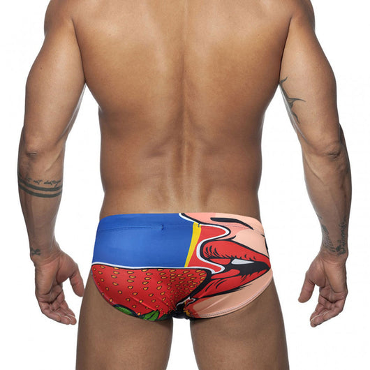 Bóxer de Baño Hombre Estampado Labios Cintura Baja Secado Rápido - Image 4