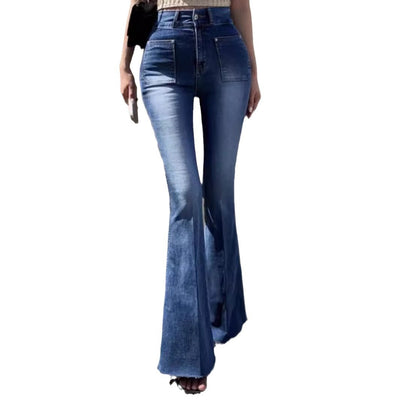 Pantalón Vaquero Talle Alto Pierna Larga Efecto Cuerno Fengqi - Image 3