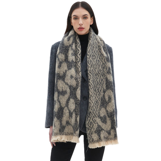 Bufanda Estampado Leopardo Estilo Europeo Americano para Hombre - Image 4
