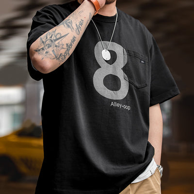 Playera Digital No 8 Negra Transpirable Manga Corta - Image 9
