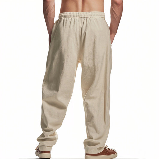 Pantalones de Lino Holgados Transpirables para Hombre - Image 28