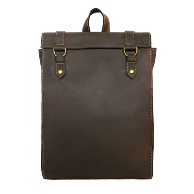 Mochila de Cuero Genuino Artesanal Vintage para Hombre - Image 10