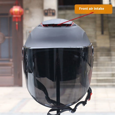 Casco Motocicleta Medio Casco Protección Solar Todo Clima - Image 16