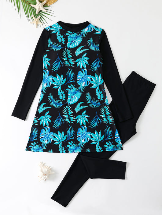 Traje de Baño Modesto de Dos Piezas con Mangas Largas para Mujer - Image 16
