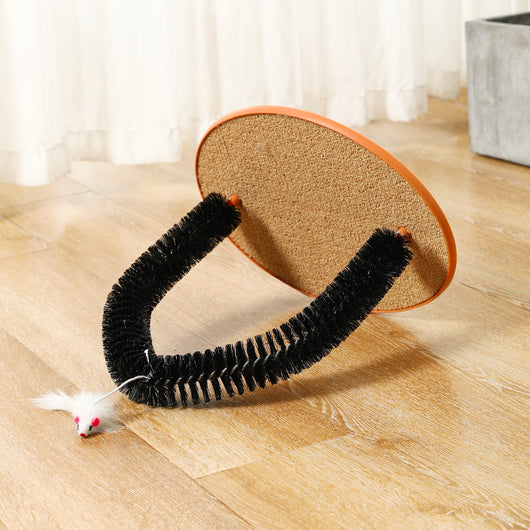 Rascador Interactivo para Gatos con Masajeador de Arco y Juguete Ratón - Image 9