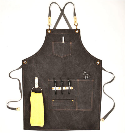 Delantal de Trabajo Vintage Lona y Cuero - Estilo Artesanal - Image 9