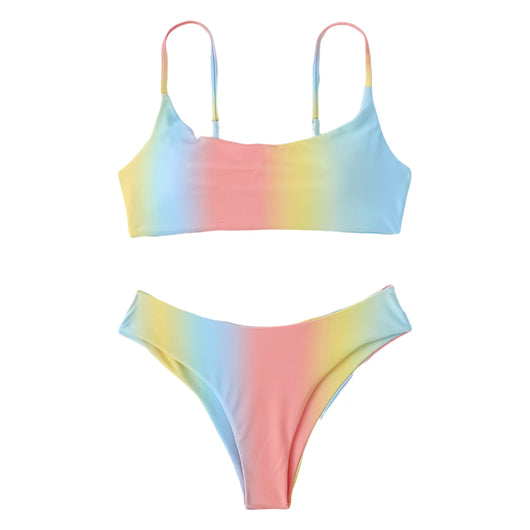 Bikini Reversible Degradado Multicolor - Traje de Baño Versátil - Image 3