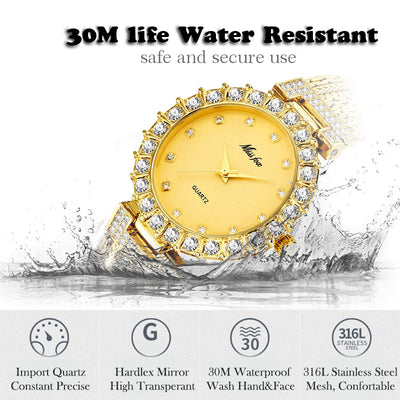 Reloj de Pulsera Mujer Resistente al Agua con Banda de Cobre - Image 2