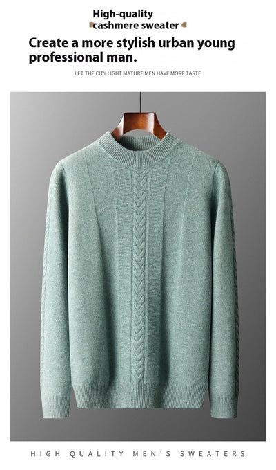 Suéter de Cachemira con Cuello Medio para Hombre - Image 22