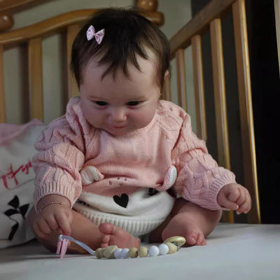 Muñeca Reborn Realista con Cabello Implantado - Apta para Baño