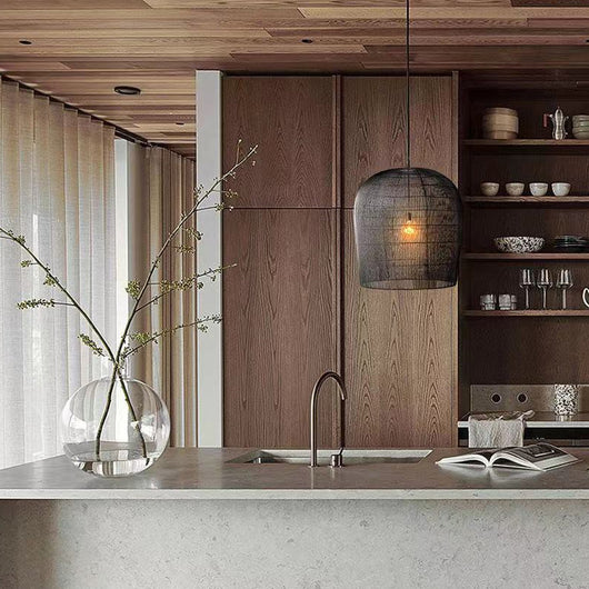 Lámpara Colgante Ratán Zen para Restaurante, Estudio y Sala de Té - Image 14