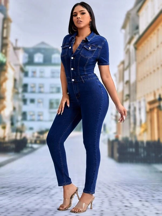 Enterizo Skinny de Mezclilla para Mujer - Diseño Ajustado y Moderno - Image 22