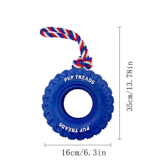 Juguete Interactivo para Perros Medianos y Grandes - Cuerda de Tracción con Llanta de Goma y Dispensador de Premios - Image 15