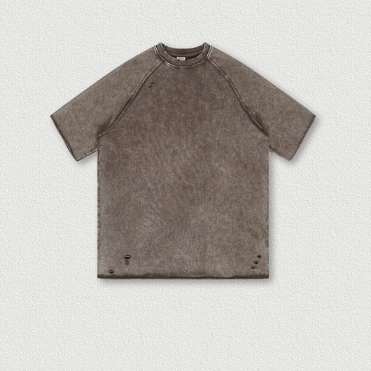 Playera Batik Desgastada de Algodón Terry para Hombre - Image 13