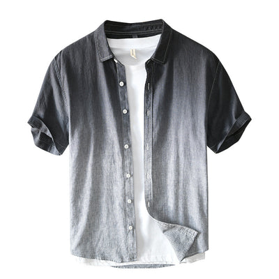 Camisa Casual de Rayas Transpirable para Hombre - Image 9