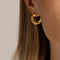 Baby Croissant Earrings Irregular Twist Pattern Gold Baby Models