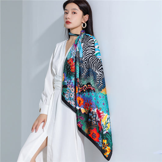 Pañuelo Cuadrado Retro Estampado para Mujer - Diseño Clásico - Image 47