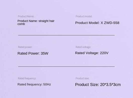 Peine Alisador Eléctrico 2 en 1 - Plancha de Cabello con Control de Temperatura - Image 25