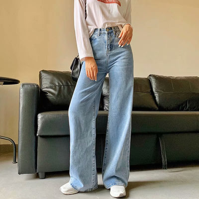 Pantalones Vaqueros Anchos Versátiles para Otoño e Invierno - Image 6