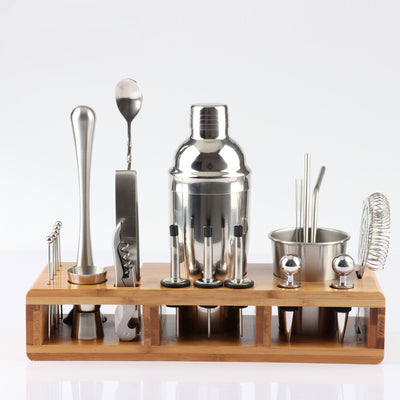 Set Profesional de Herramientas para Bartender con Soporte de Madera - Image 11