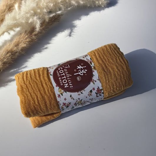 Pañuelo de Algodón y Lino Arrugado Monocromático - Image 82