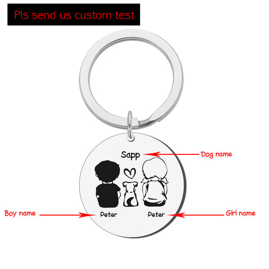Llavero Redondo Personalizado con Nombre de Mascota para Toda la Familia - Image 7