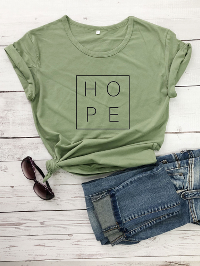 Playera Básica Hope de Algodón - Unisex, Cuello Redondo, Corte Relajado - Image 6