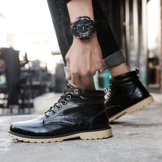 Botas Martin de Caña Alta Estilo Británico con Suela Gruesa y Algodón - Image 2