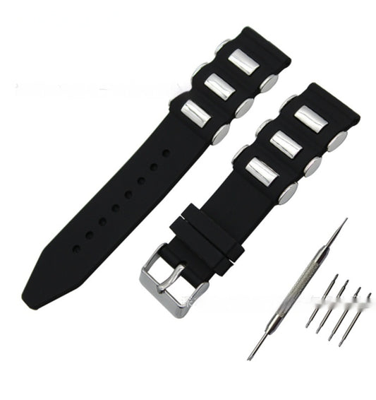 Correa Silicona Universal Negra Ajustable