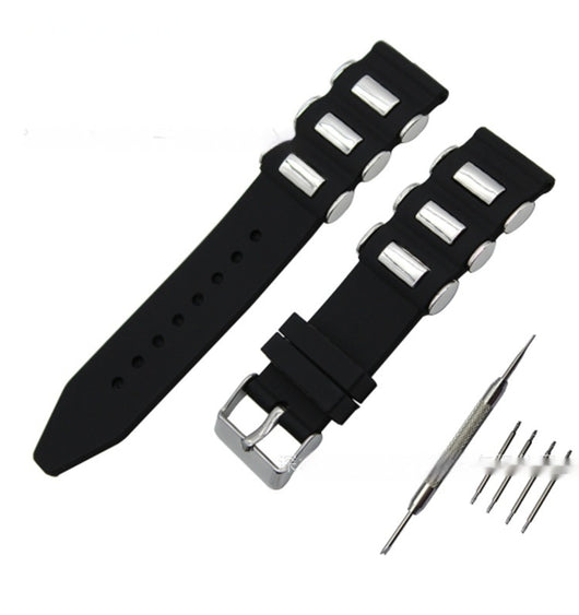 Correa Silicona Universal Negra Ajustable