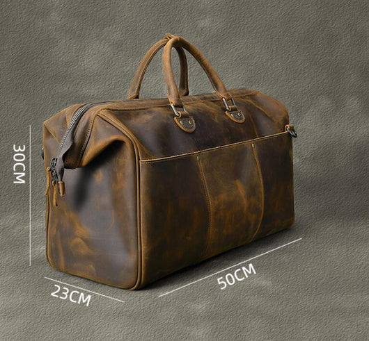 Bolsa de Viaje Cuero Genuino Capacidad Extra Grande para Hombre - Image 8