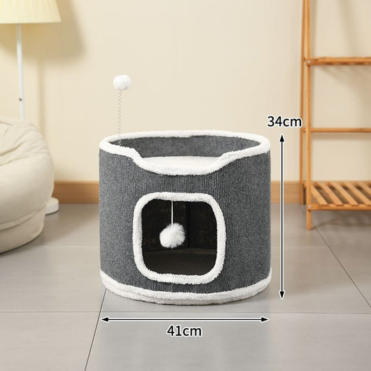 Villa para Gatos con Árbol Rascador y Nido Semicerrado - Image 6