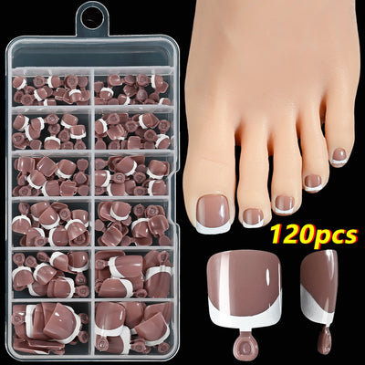 Uñas Postizas Cuadradas Cortas - 120 Piezas Francesas Blanco Premium - Image 13