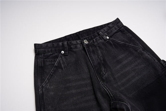 Jeans Micro Acampanados con Parches Raw Edge