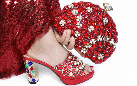 Conjunto Elegante de Bolso y Zapatos PU para Bodas y Eventos - Image 11