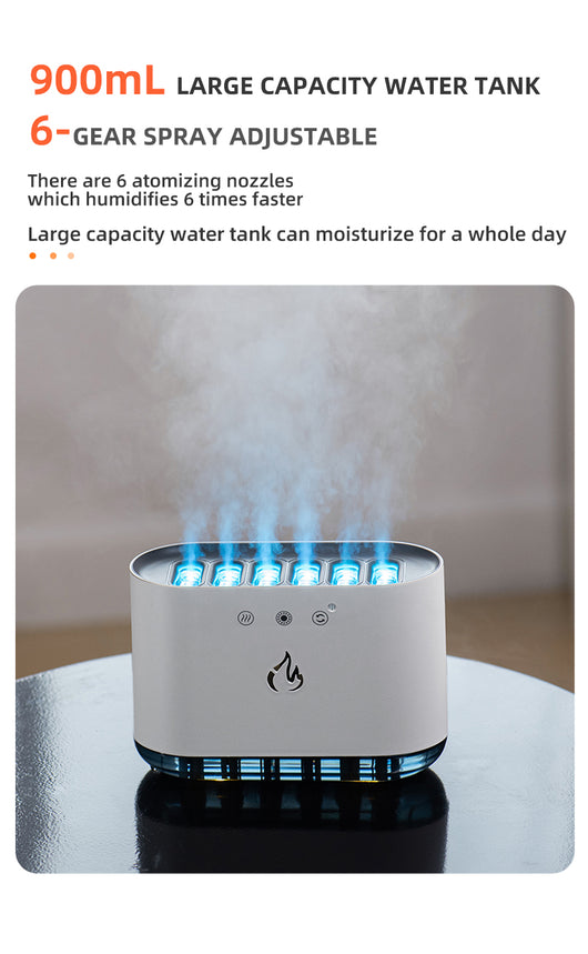 Humidificador Ultrasónico Inteligente USB con Llama Dinámica y Control por Voz - Image 11