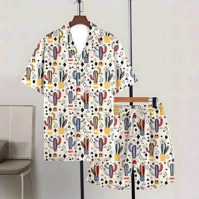 Conjunto Hombre Playera y Shorts Estampados Modernos y Cómodos - Image 21
