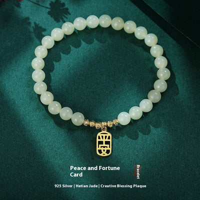 Pulsera de Jade Hetian Estilo Chino con Bambú y Protección - Para Mujer - Image 8