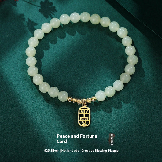 Pulsera de Jade Hetian Estilo Chino con Bambú y Protección - Para Mujer - Image 8