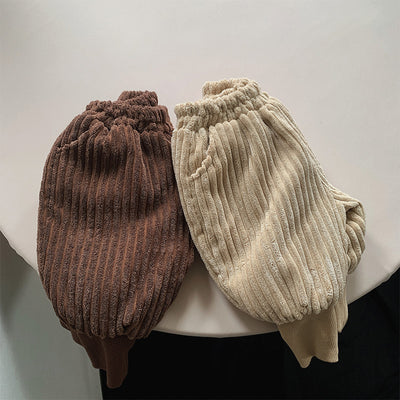 Pantalones Invierno Niños y Niñas Coreanos Acolchados a Rayas - Image 12